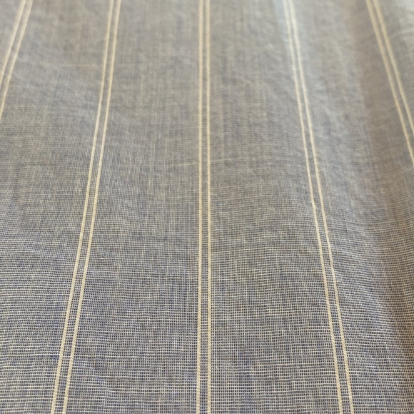 H&M Cotton L/S Button Down Oxford Oversized Pin Stripe Shirt Blue White Size 10 - Picture 2 of 8